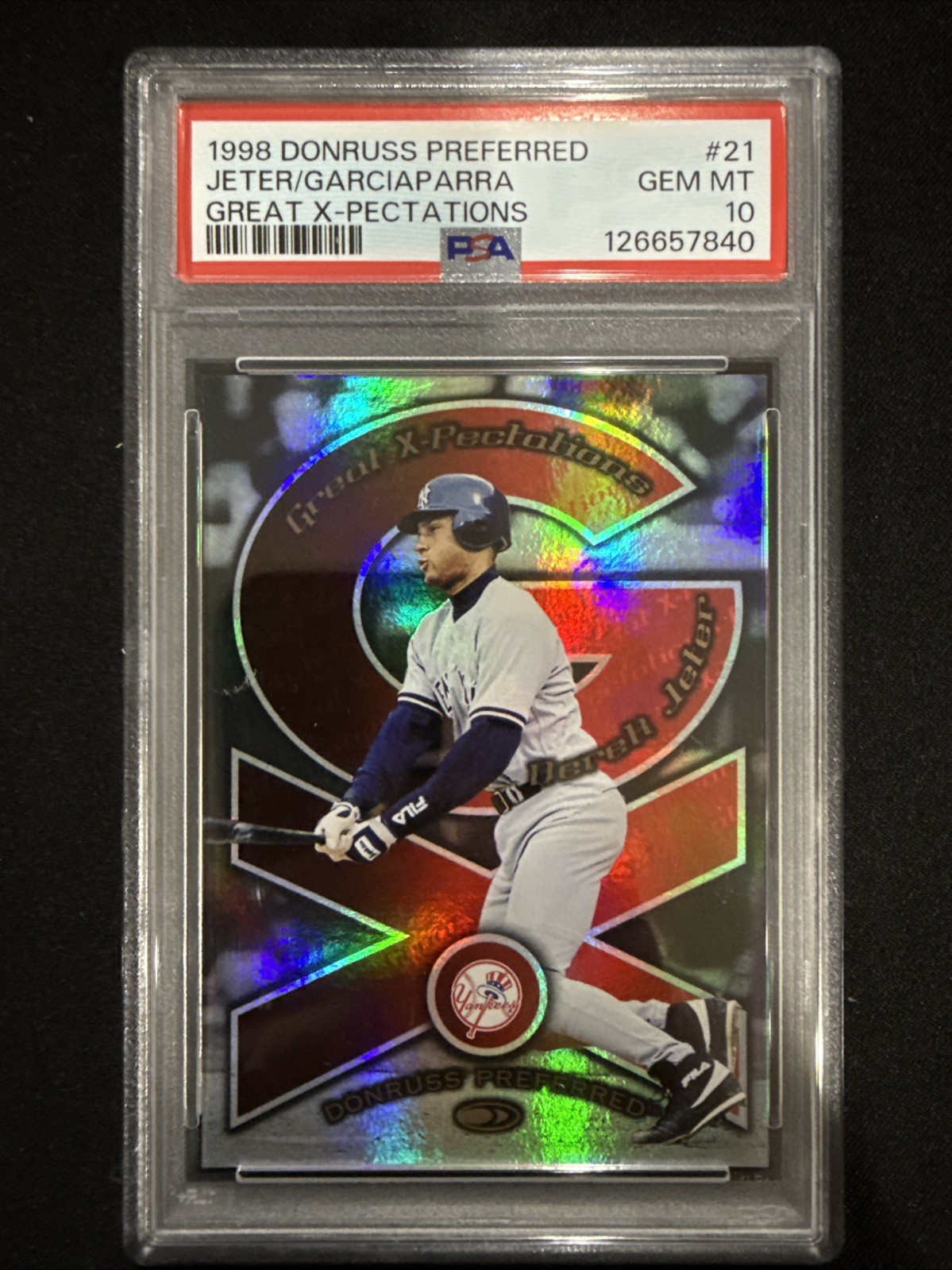 1998 Donruss Preferred Derek Jeter/Garciaparra Great X-Pectations /3000 PSA 10!