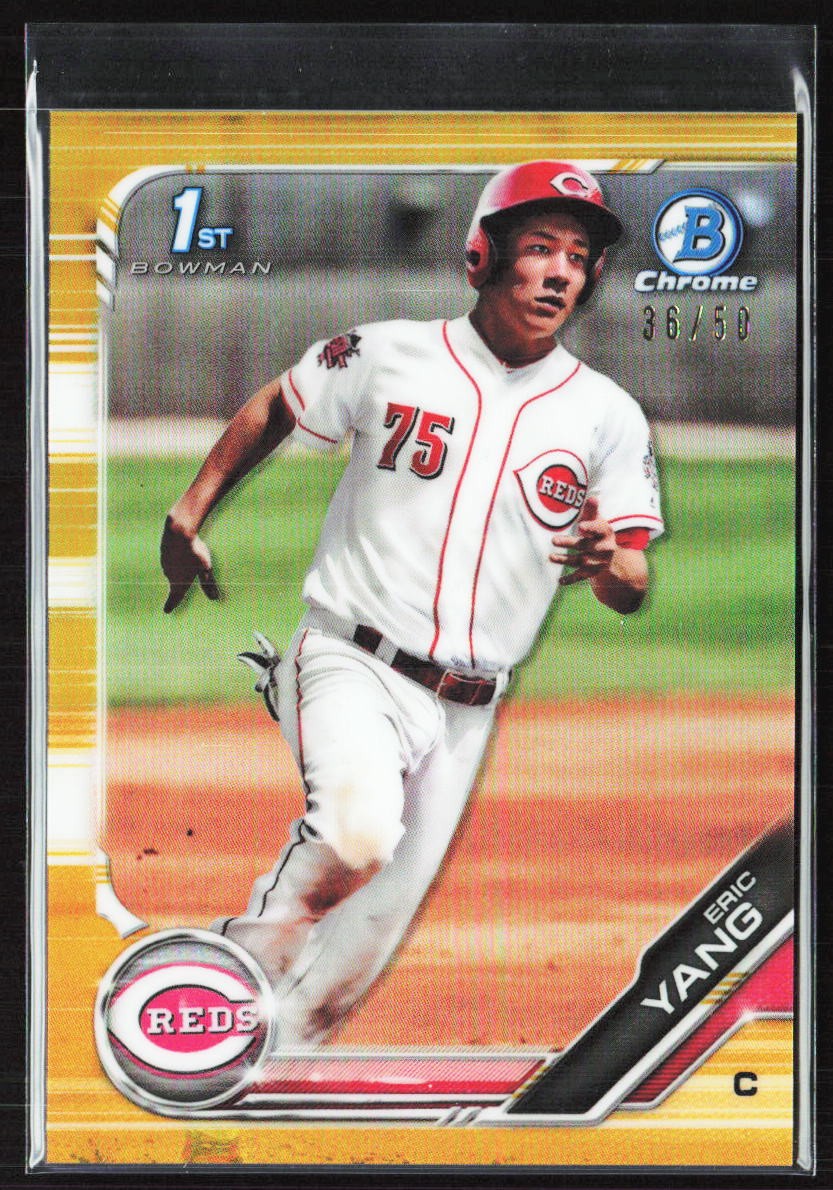 2019 Bowman Draft #BDC-118 Eric Yang Chrome Gold Refractor #/50