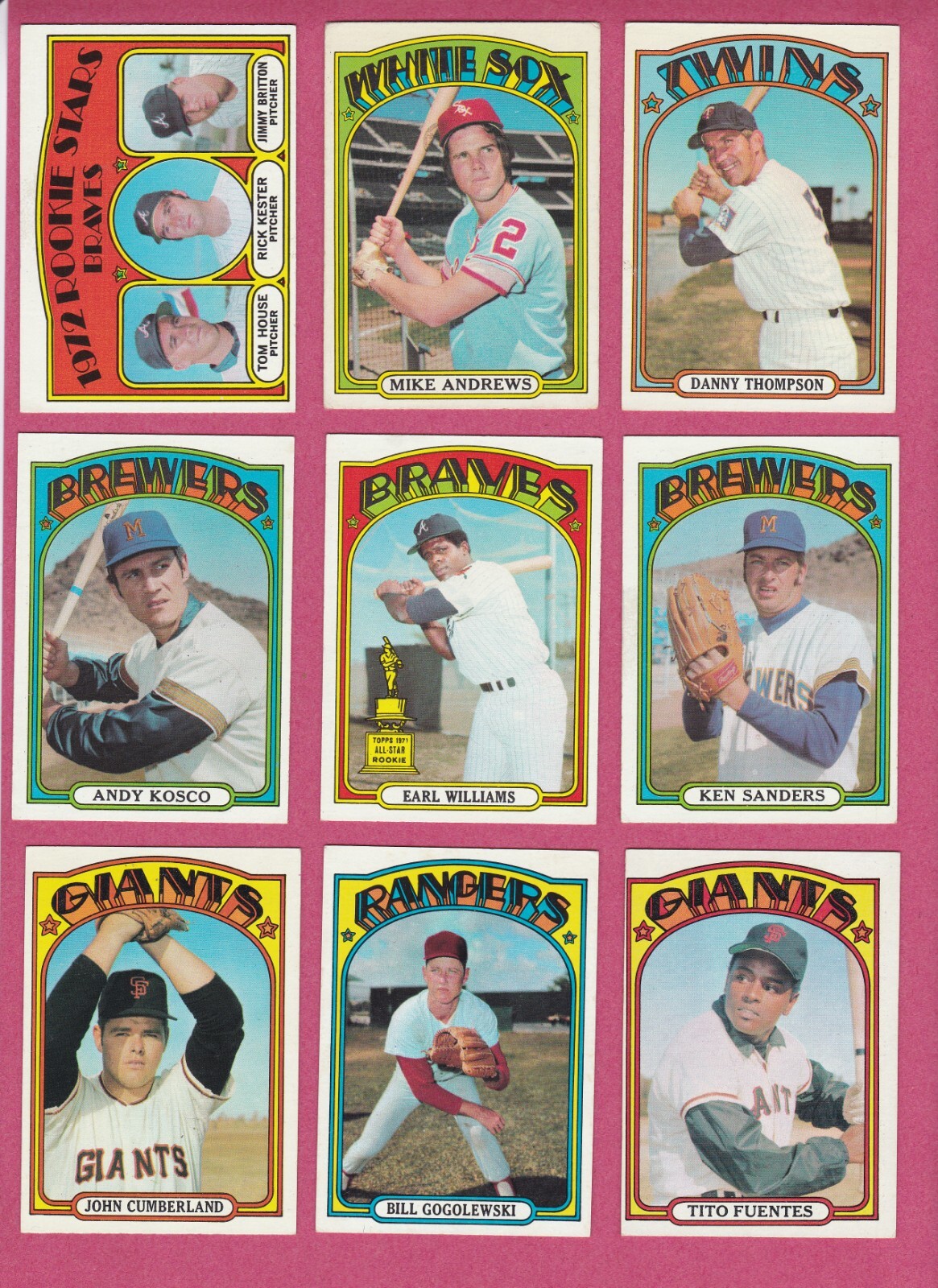1972 Topps Baseball Cards – mostly EX+ to EXMT commons, #2 – 249