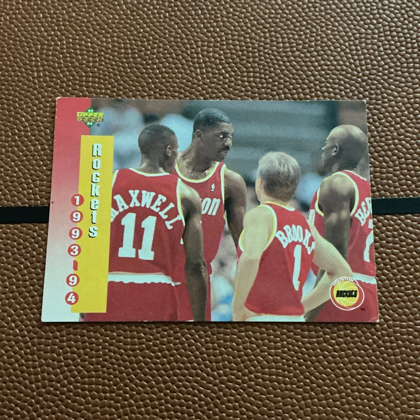 Upper Deck 1993-94 Vernon Maxwell Houston Rockets Schedule Checklist #219