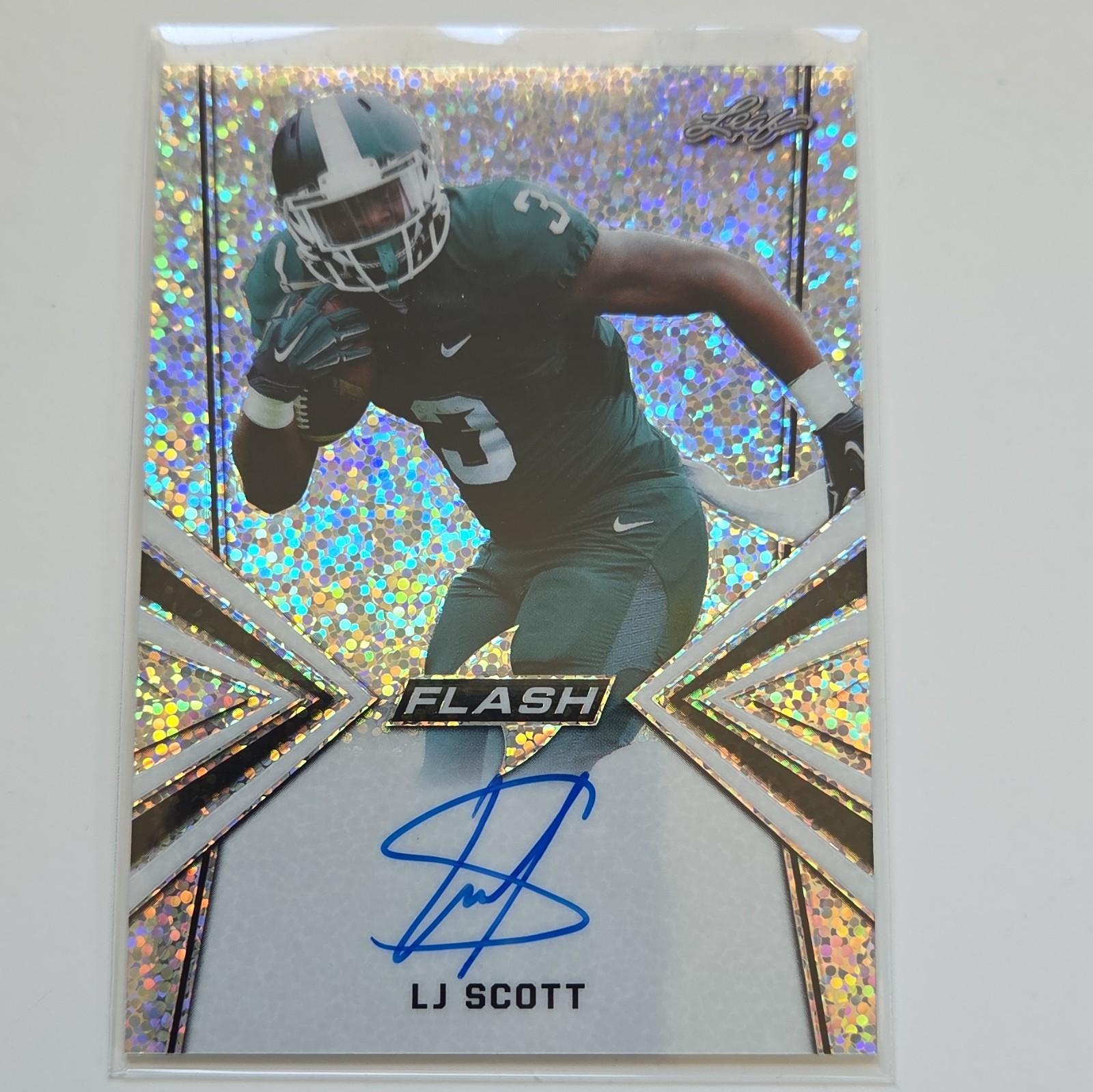 Leaf 2019 Leaf Flash L.J. Scott Autographed Rookie Base Football Card #BA-LJS
