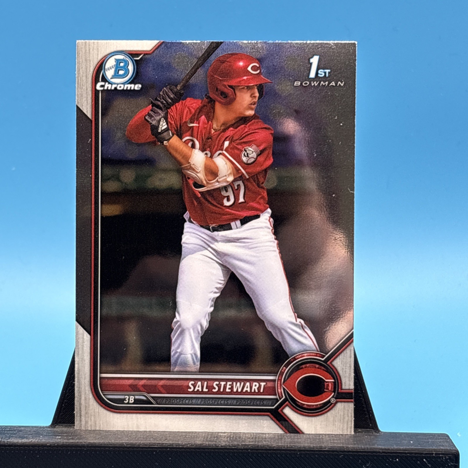 2022 Bowman Draft Sal Stewart #BDC-122 1ST Bowman Base Chrome Cincinnati Reds RC