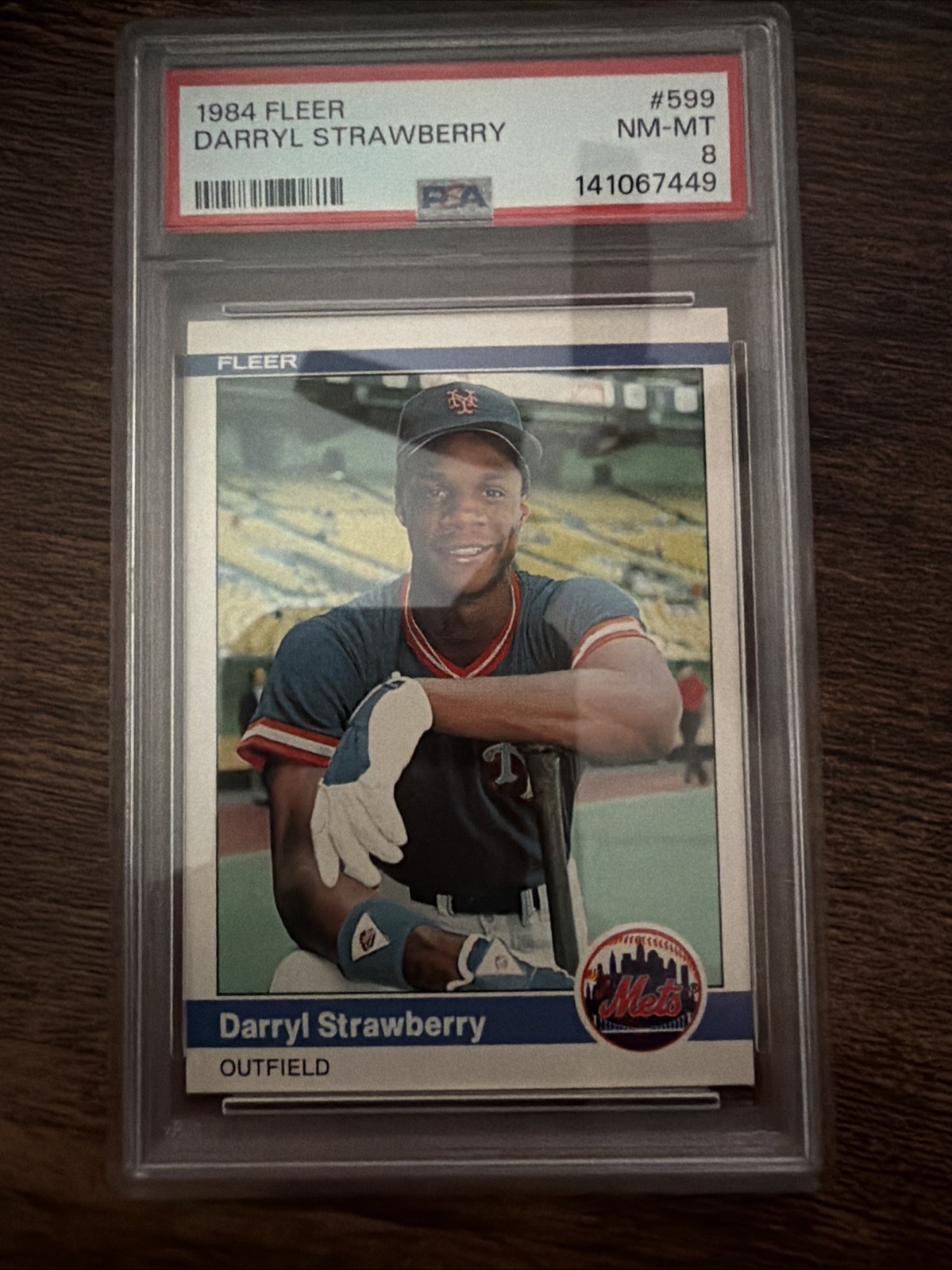 1984 Fleer | Darryl Strawberry #599 Rookie RC | PSA 8 NM-MT