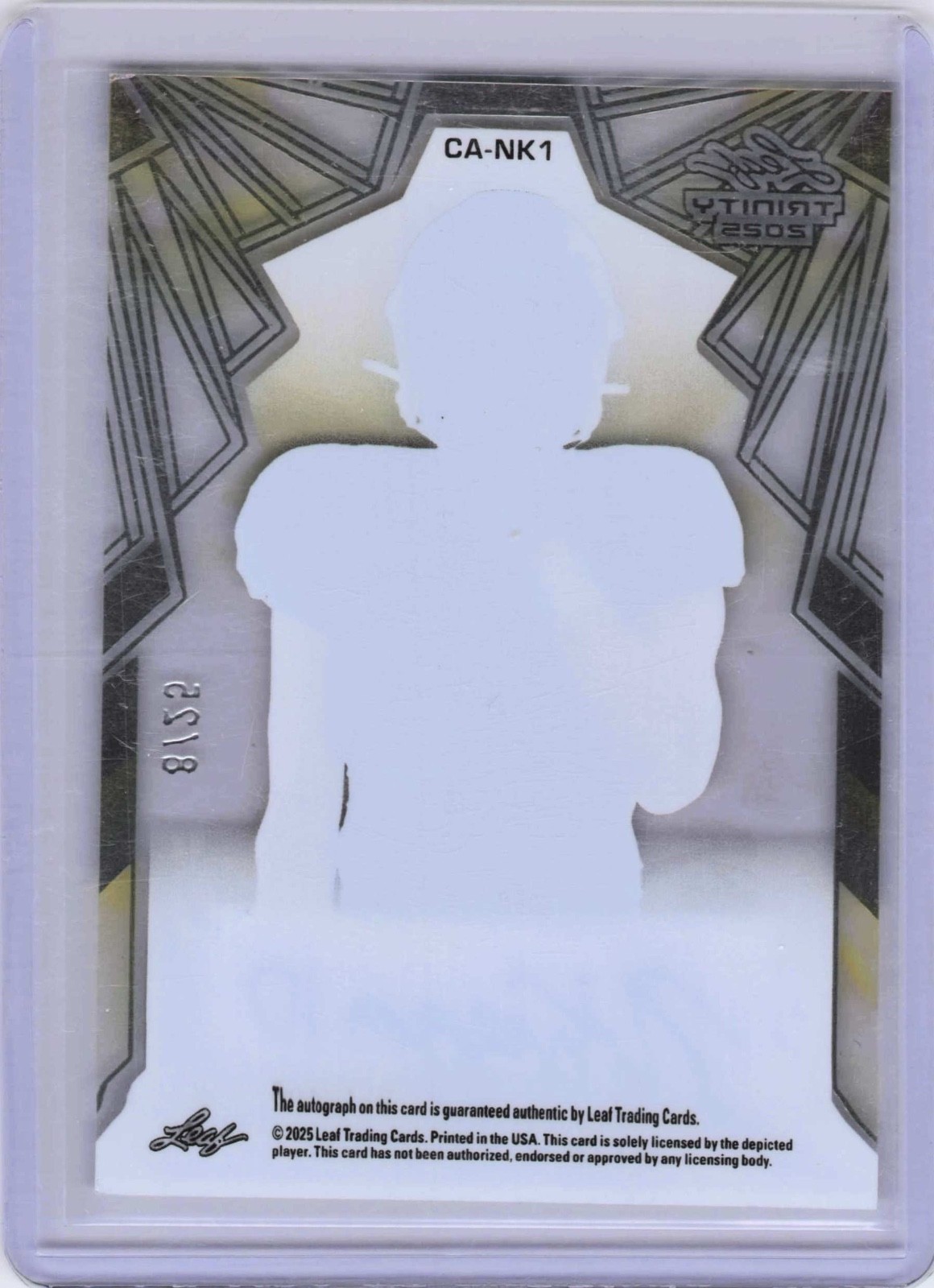 2025 Leaf Trinity Noah Knigga Green RC Auto /25 #CA-NK1 Eastern 832