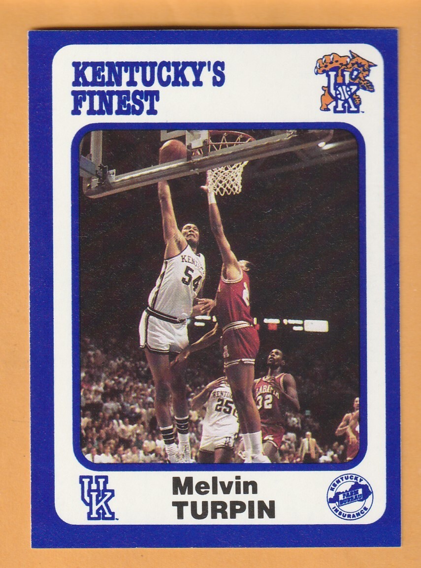 Melvin Turpin Kentucky Wildcats 1988 Card #123 Lexington Bryan Station High