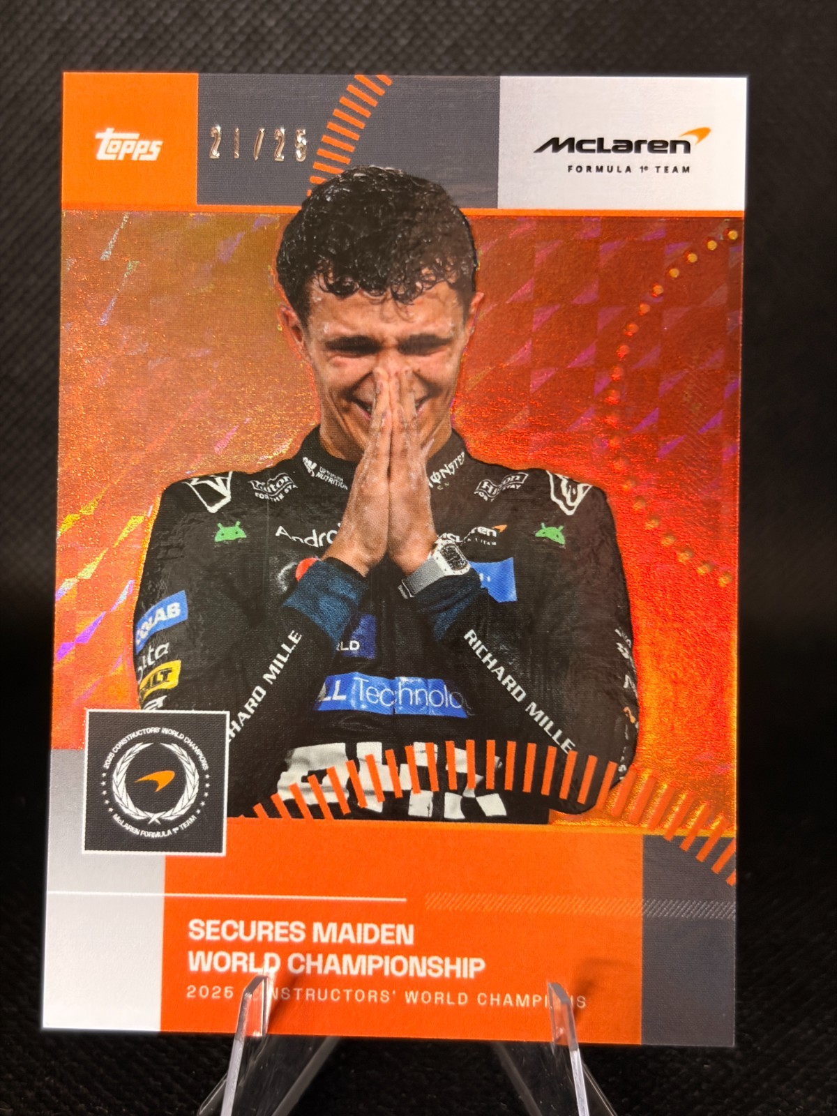Topps McLaren Racing 2025 Lando Norris Secures Maiden World Championship /25