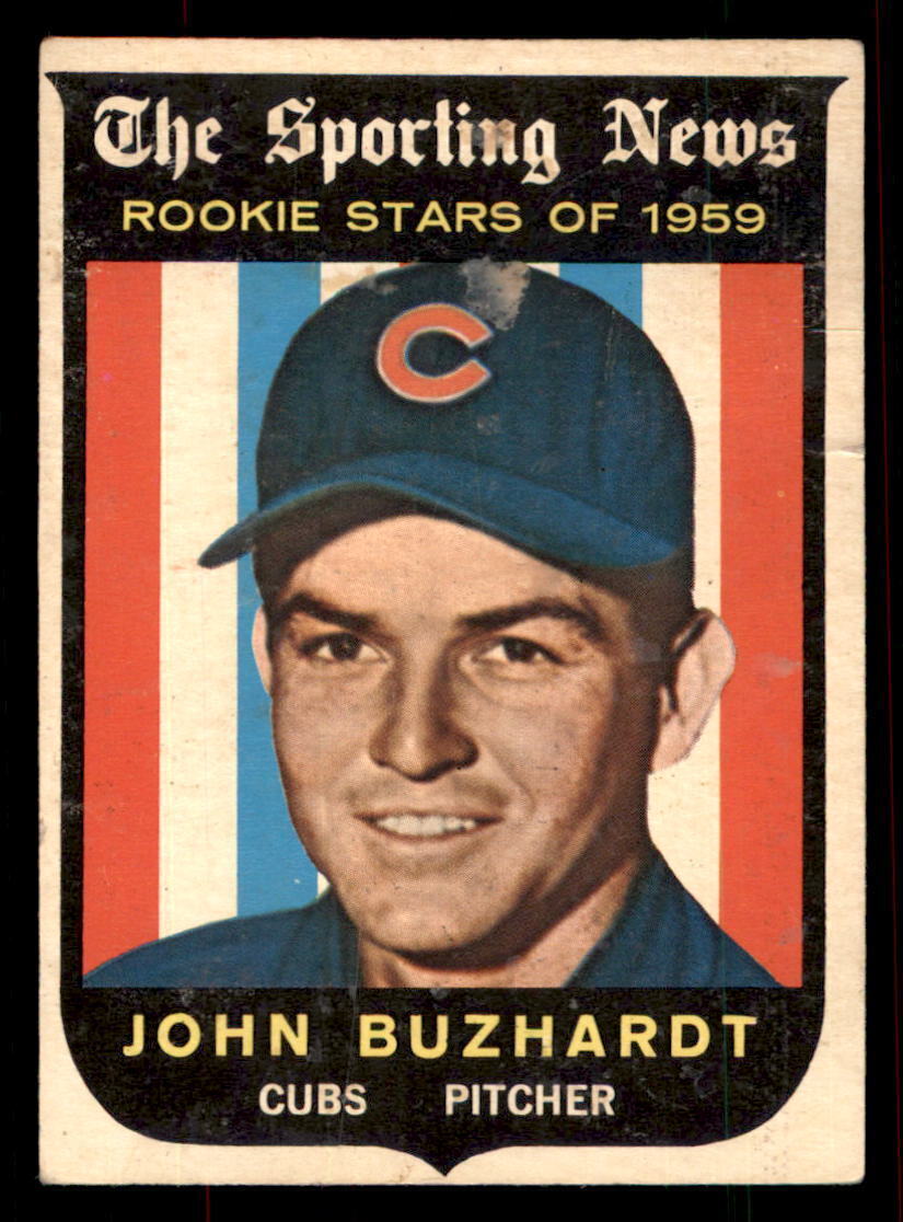 1959 Topps Baseball #118 John Buzhardt PR (Filler) *RC3