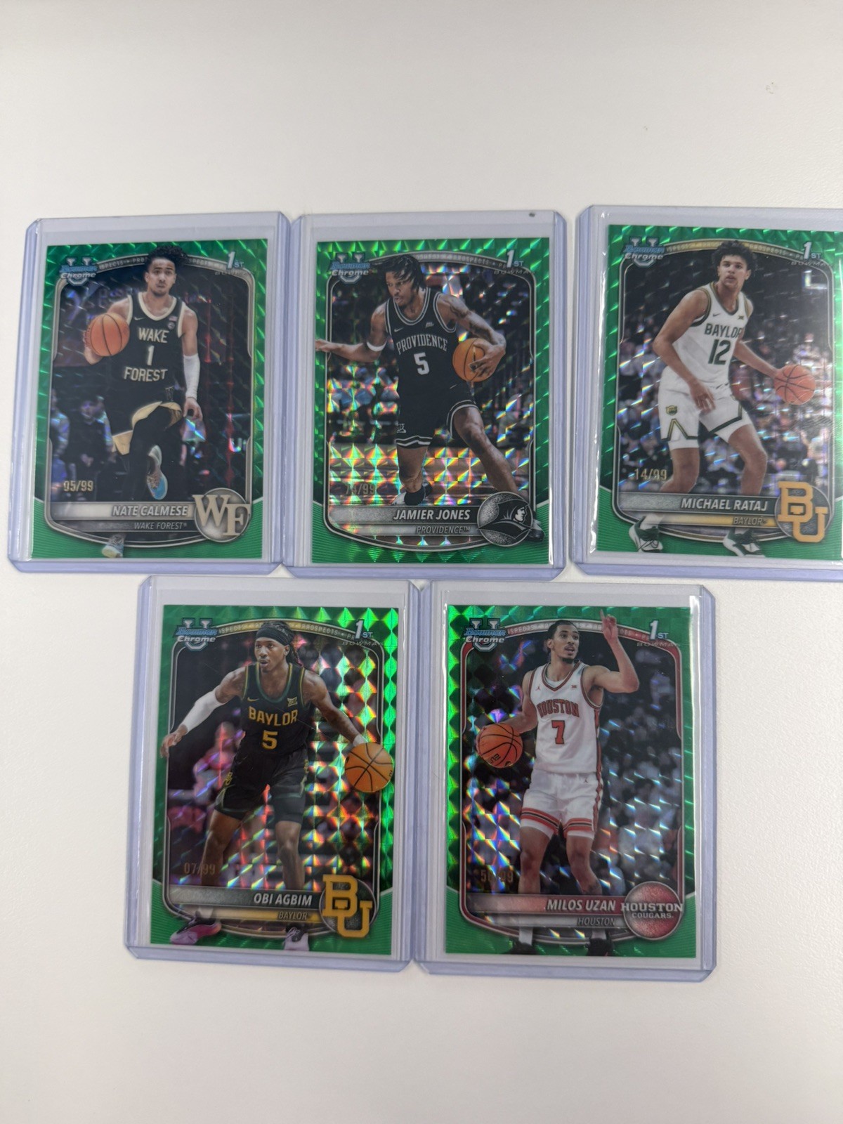 2025-26 Bowman Chrome College Numbered Prospect Lot
