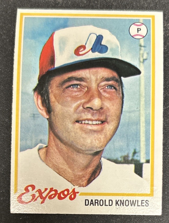 1978 Topps Darold Knowles Baseball Card #414 Expos Pitcher GD Corner Dings O/C