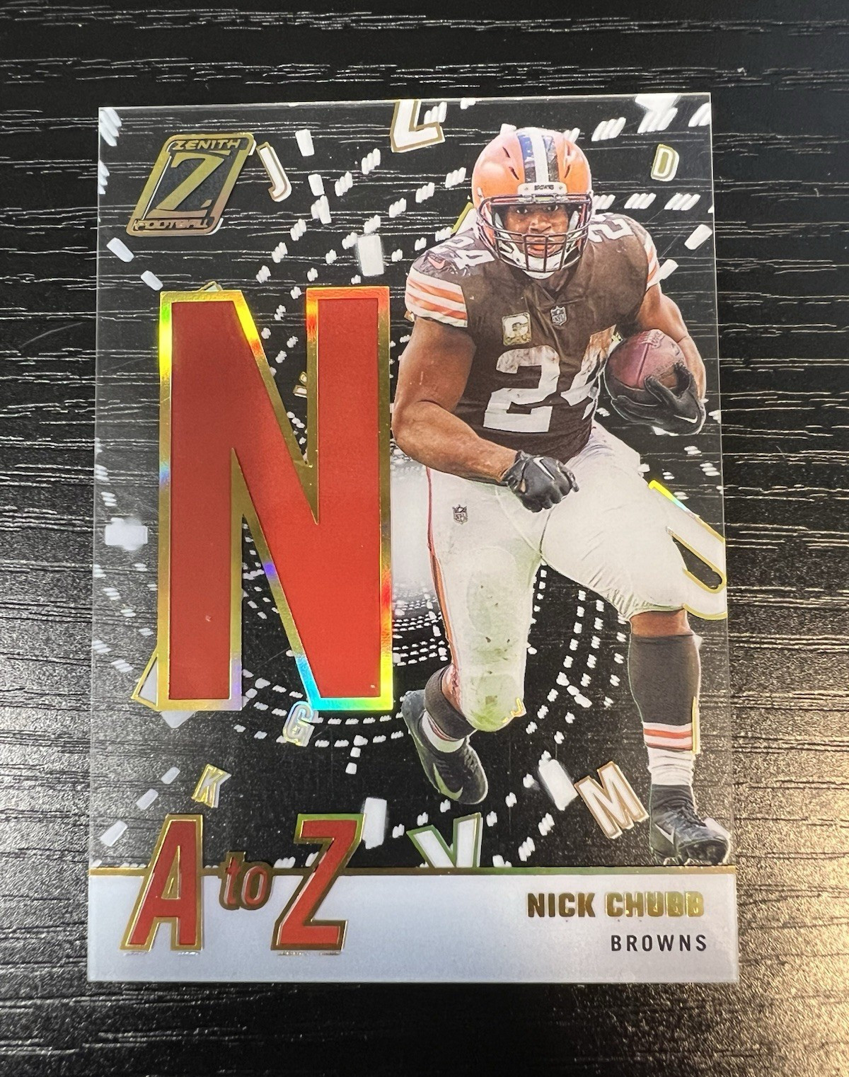 Panini 2023 Zenith Nick Chubb A to Z Insert #14 Cleveland Browns