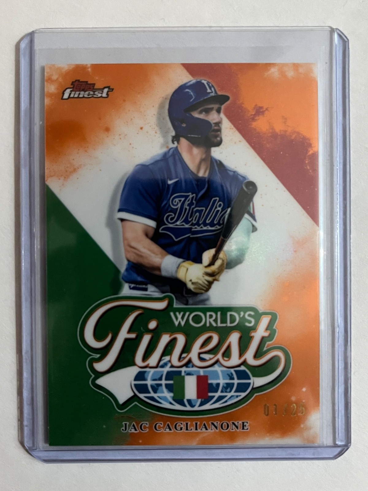 2026 Topps Finest Jac Caglianone World’s Finest Orange Refractor /25