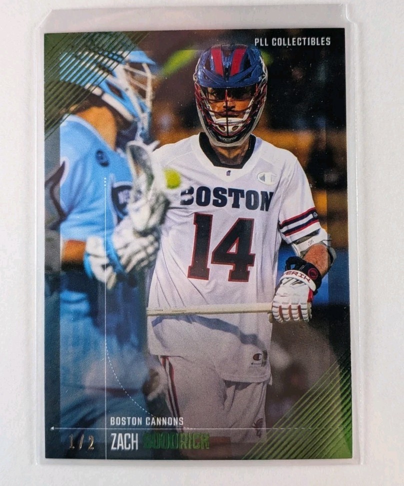 Zach Goodrich 2026 Premier Lacrosse League Fieldside II PLL #24 GREEN Foil #1/2