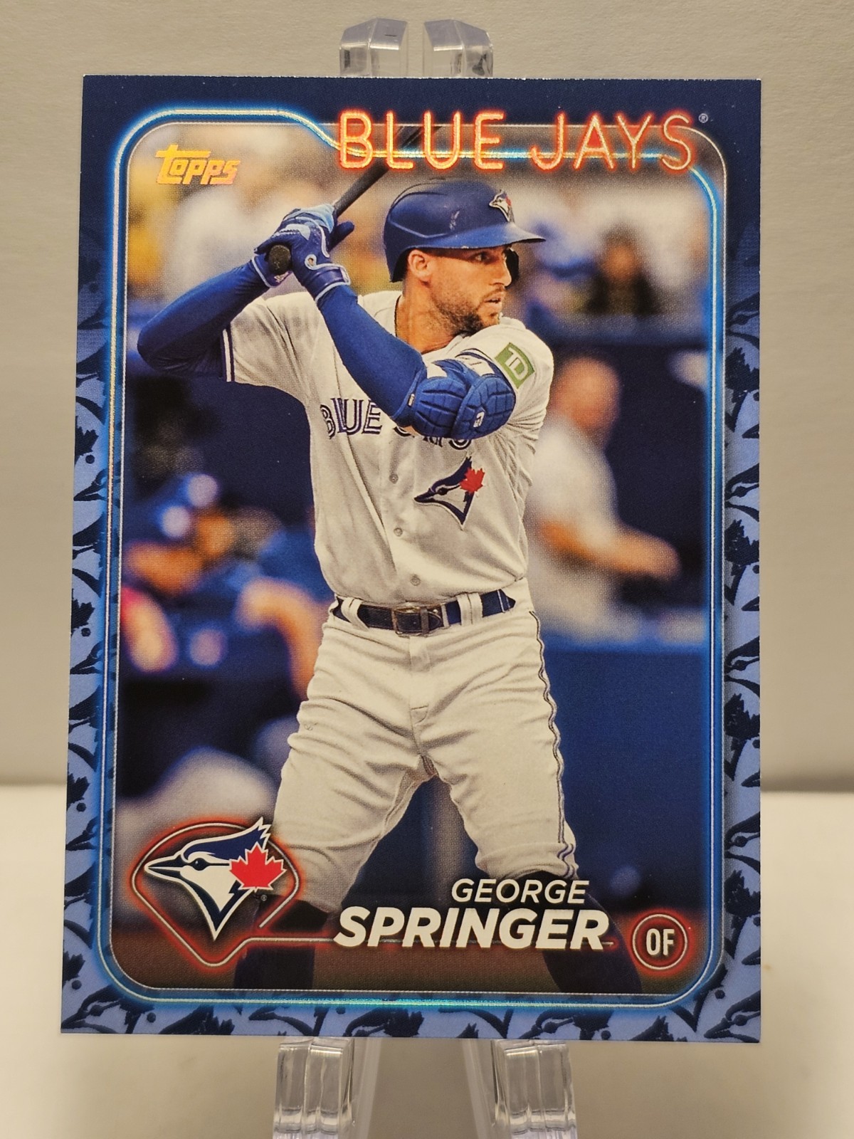 Topps 2024 Series 1 George Springer TEAM LOGO BORDER Toronto Blue Jays SP