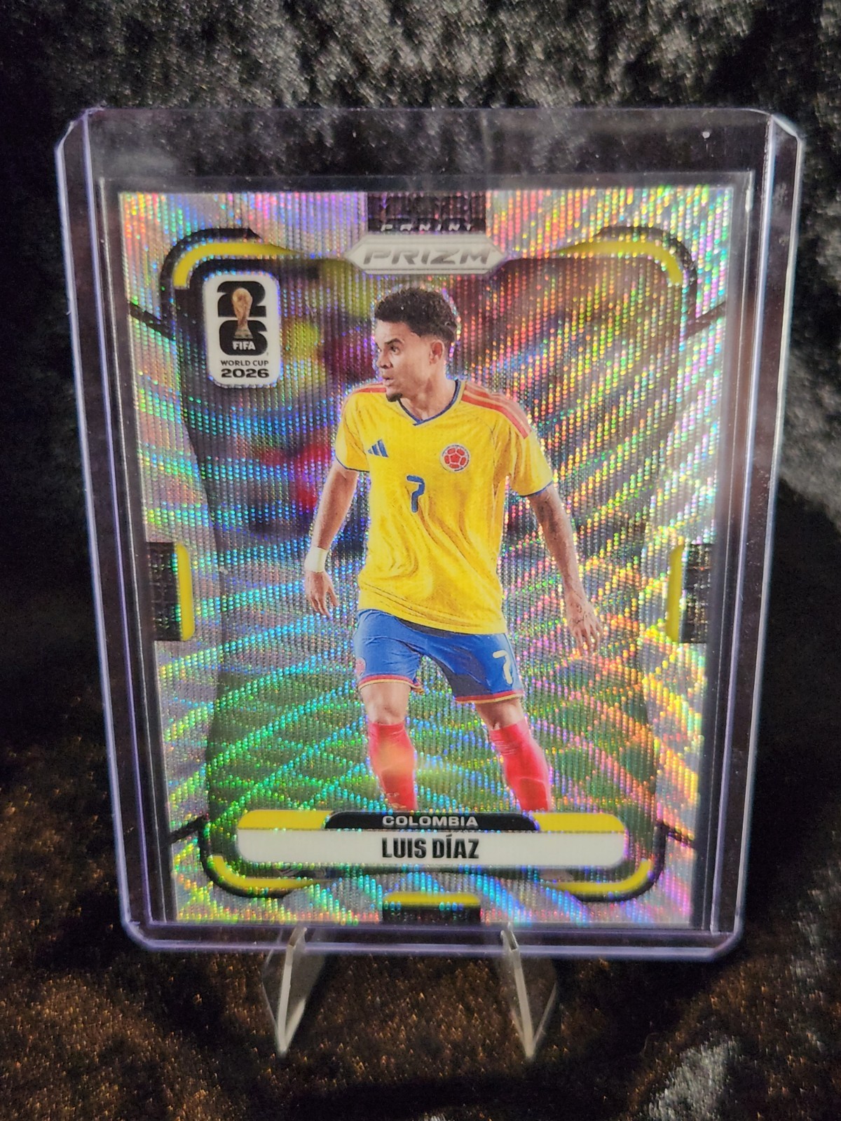 2026 Prizm FIFA World Cup – Luis Diaz – Silver Wave Prizm Parallel – Colombia