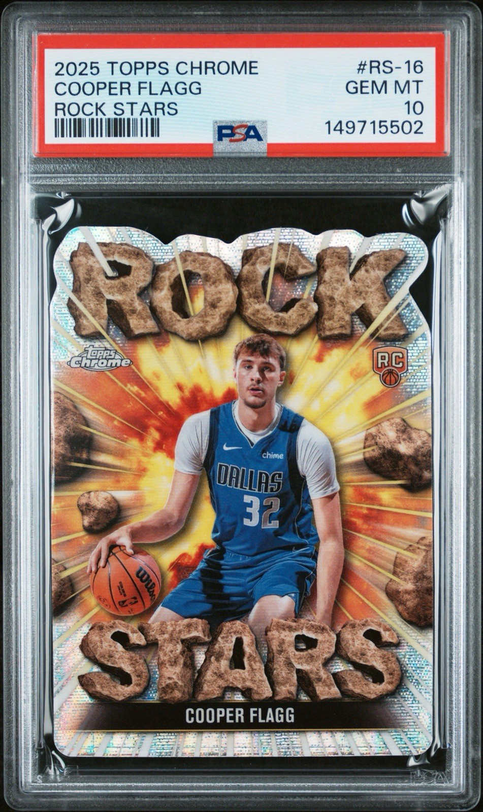 2025-26 Topps Chrome – Rock Stars Cooper Flagg #RS-16 (RC) PSA 10 GEM MINT