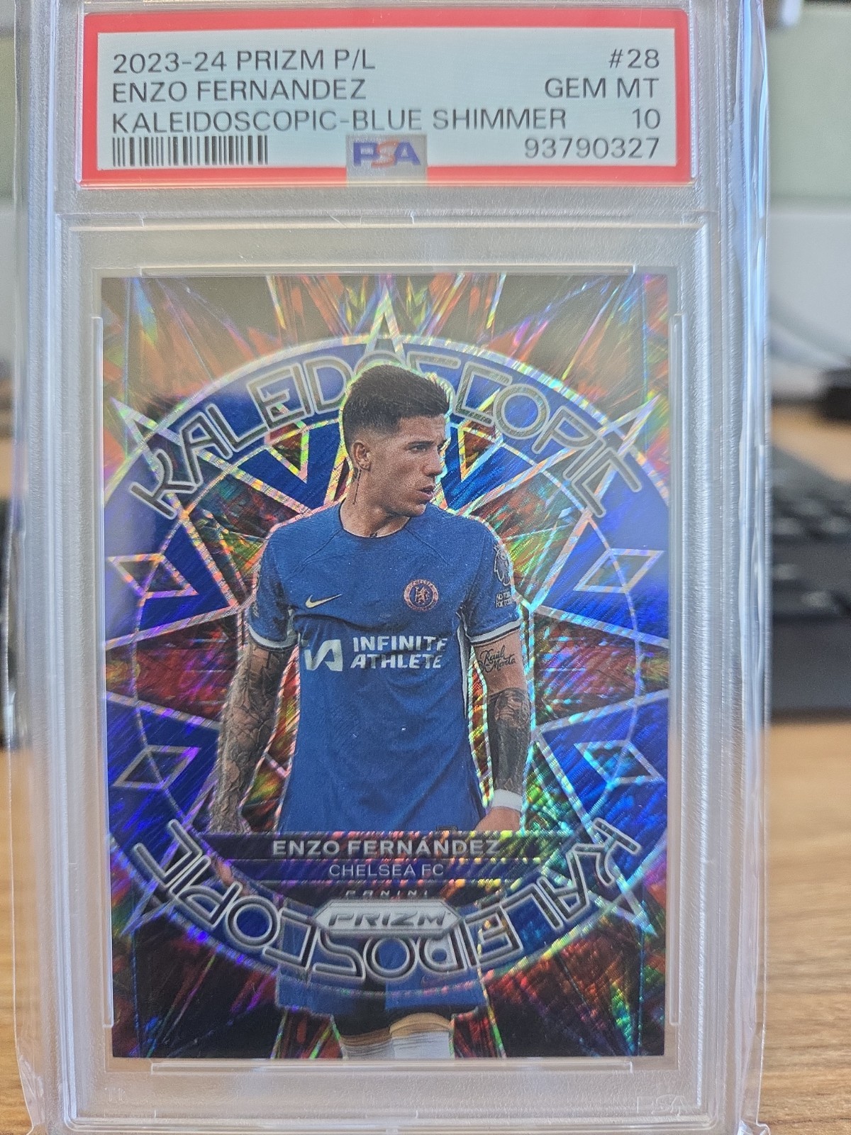 2023-24 Prizm Premier League ENZO FERNANDEZ Kaleidoscopic Blue Shimmer #1/8