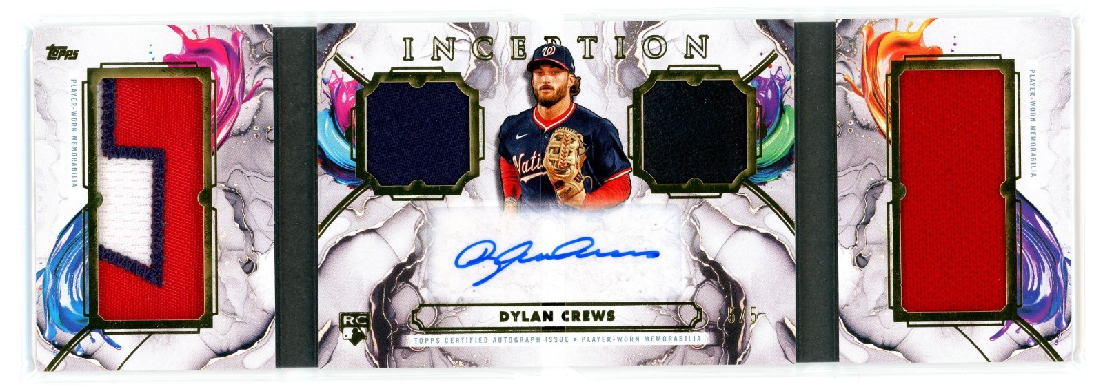 GGAR-DC DYLAN CREWS BOOKLET – WASHINGTON NATIONALS – 5/5 BOOKEND