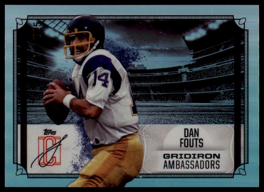 Dan Fouts Gridiron Ambassadors Teal /225 2024 Topps Signature Class #GA-22