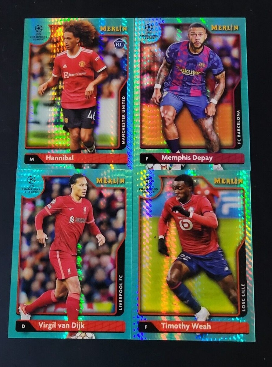 2021-22 Topps Merlin Chrome UEFA Champions League AQUA PRISMS You Pick