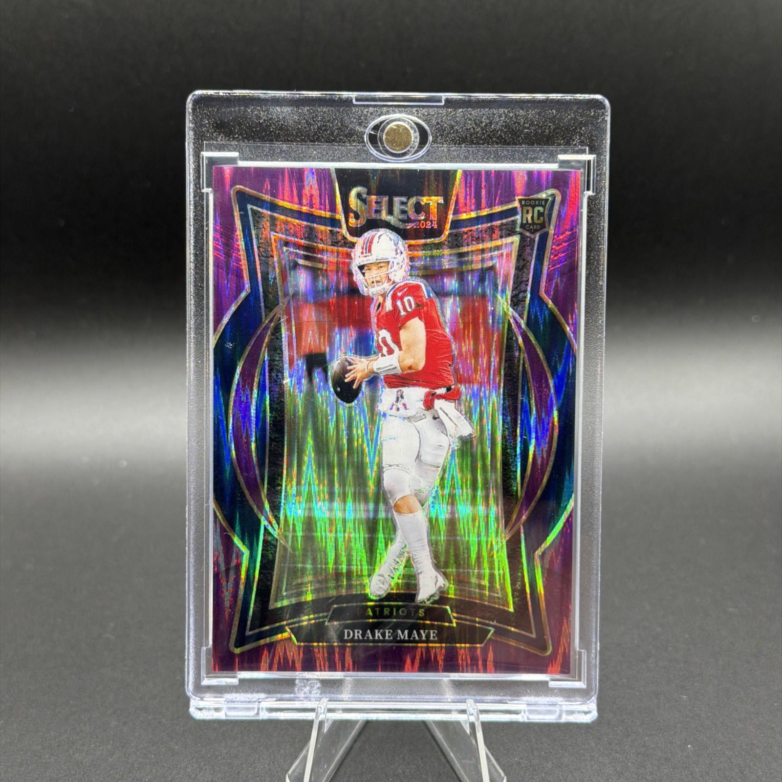 Panini 2024 Select Drake Maye RC Purple Shock Prizm Concourse Patriots #277 /360