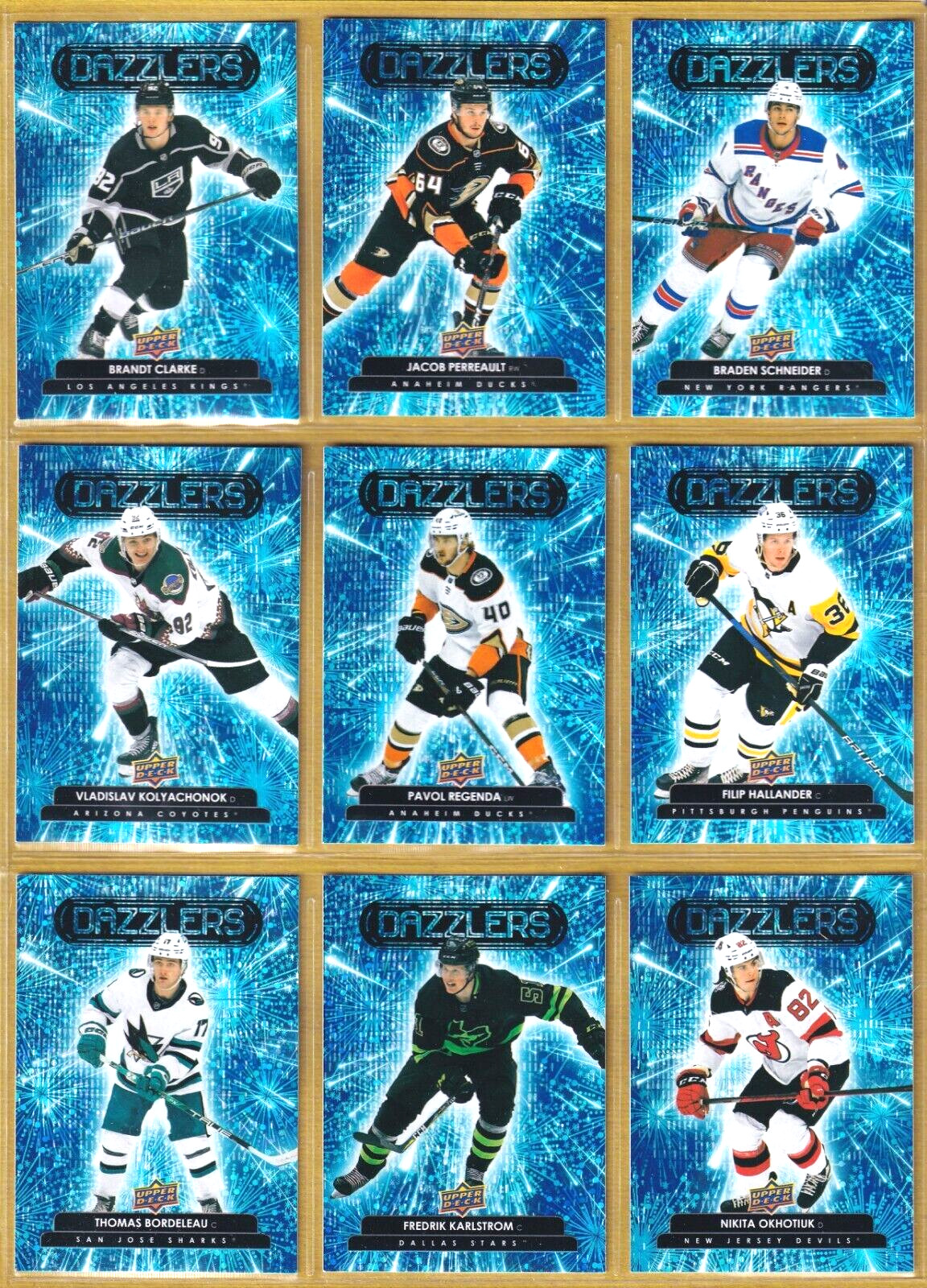 2022-23 Upper Deck Series 2 Dazzlers Blue COMPLETE SET (DZ51 – DZ100)