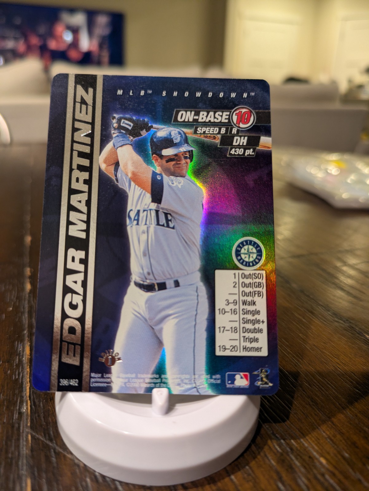 Wizards of the Coast 2000 MLB Showdown Holo DH Card Edgar Martinez #396 Mariners