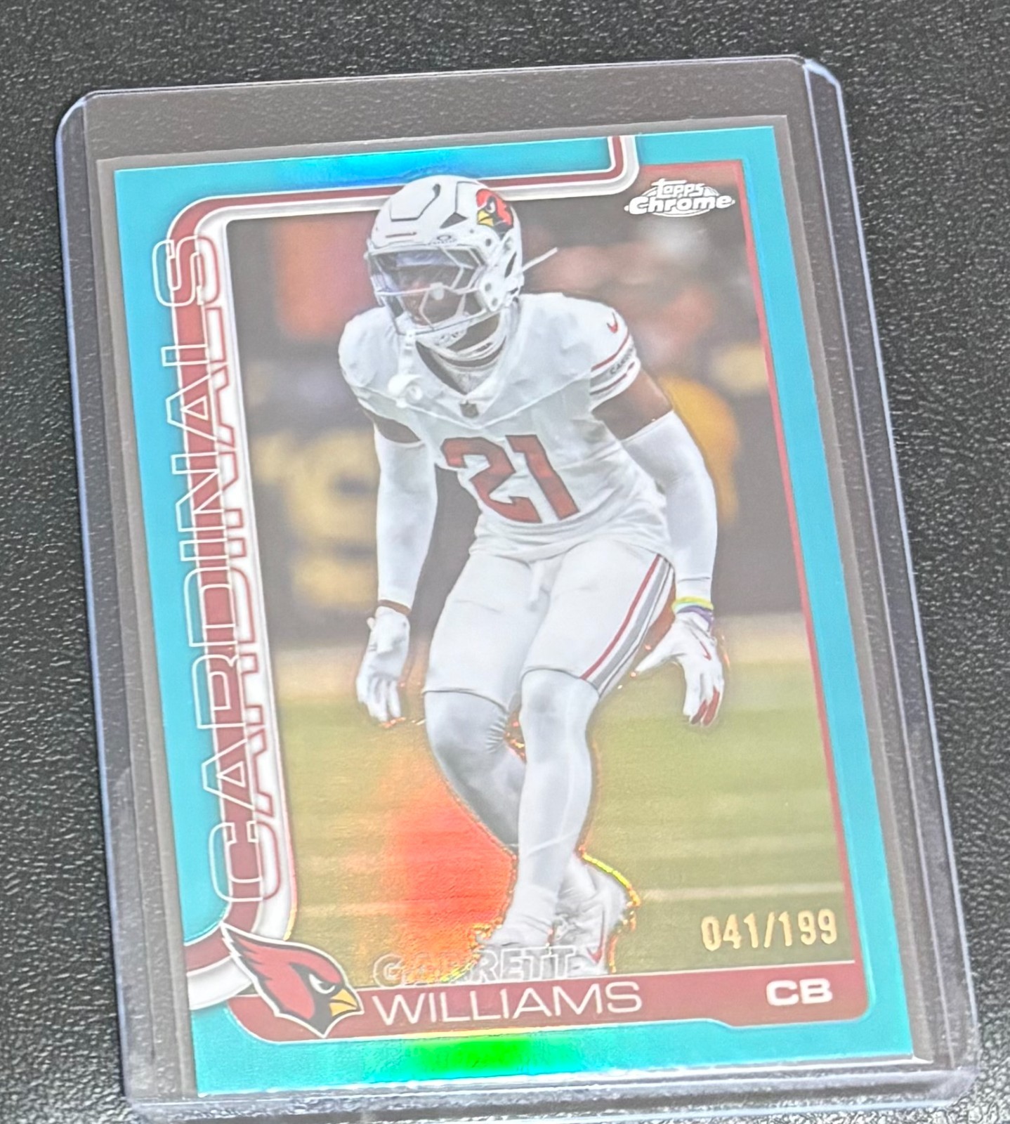 2025 Topps Chrome Garrett Williams Aqua Refractor 041/199 #6