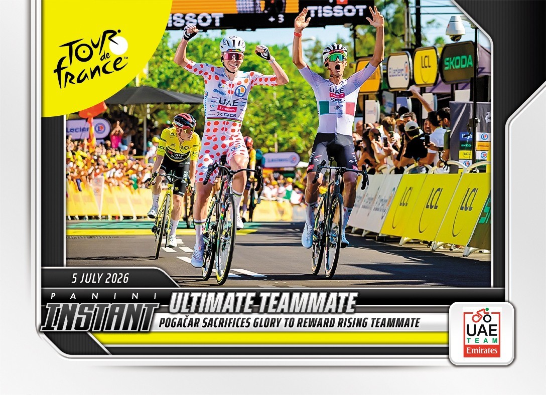 2026 Panini Instant Tour de France #7 Isaac del Toro Tadej Pogacar UAE PRESALE