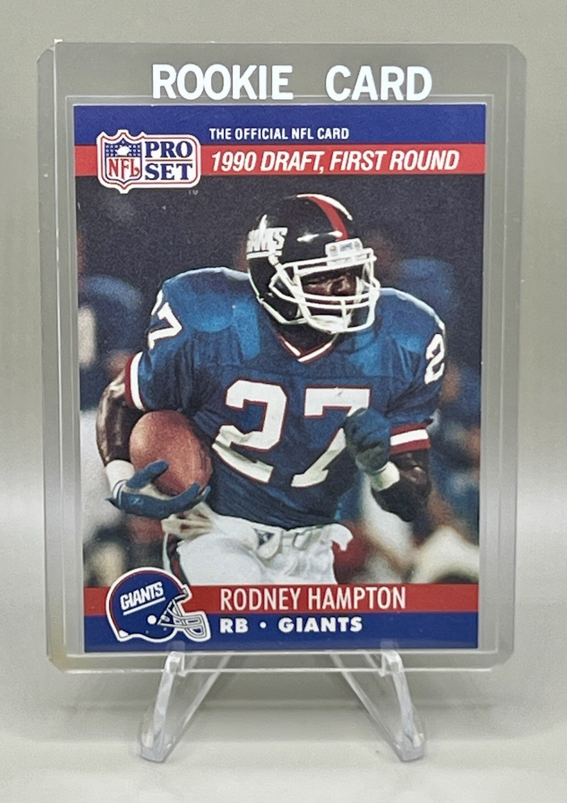 1990 Pro Set Football Rodney Hampton RC #692 – New York Giants