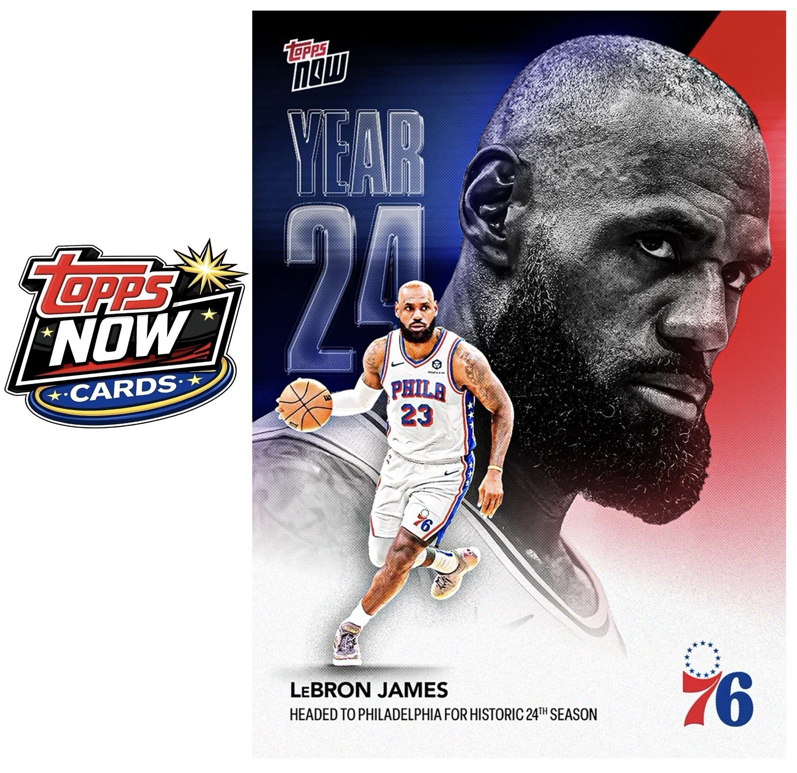 2026-27 NBA Topps Now #OS03 LeBron James Philadelphia 76ers – PRESALE