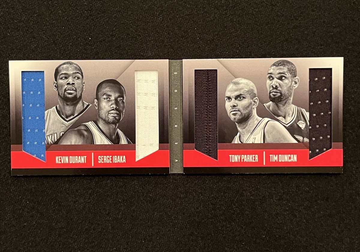 2013-14 Panini Preferred Booklet Durant Ibaka Parker Duncan Thunder Spurs Patch