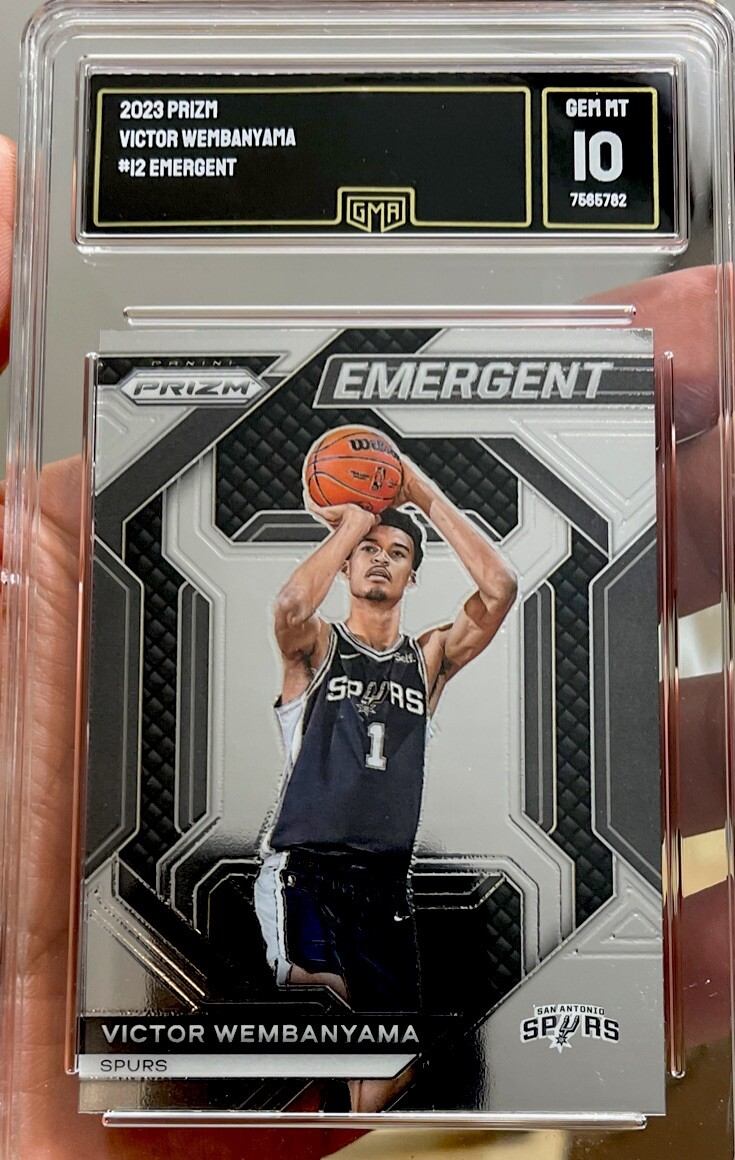 2023 Panini Prizm Victor Wembanyama Rookie Emergent Spurs Insert Gem Mint 10