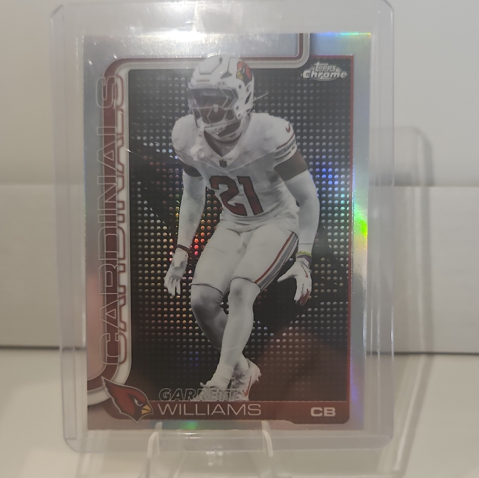 2025 Topps Chrome Lightboard Logo Garrett Williams Arizona Cardinal Refractor #6