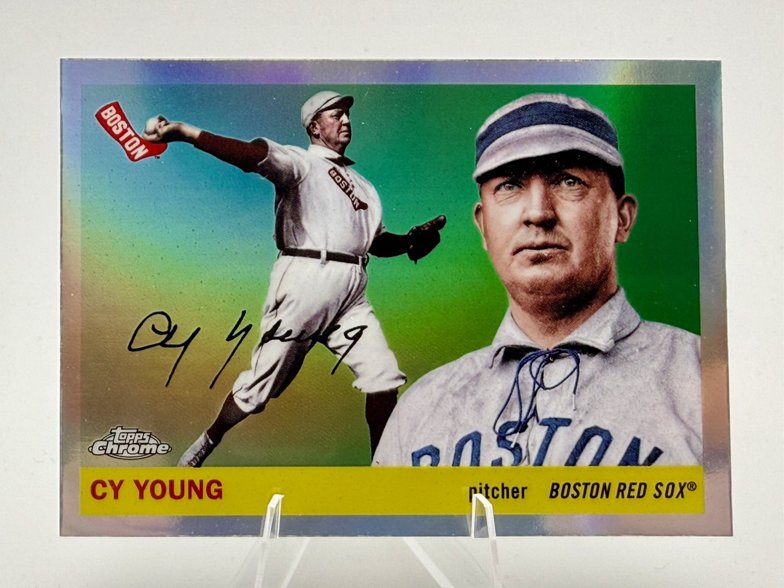 2025 Topps Chrome Platinum Anniversary #251 Cy Young Refractor Boston Red Sox