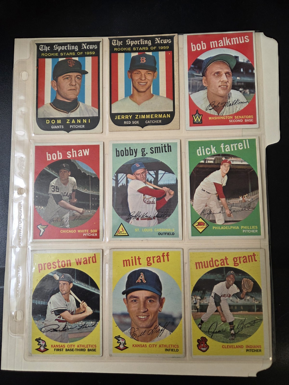 1959 Topps Baseball singles