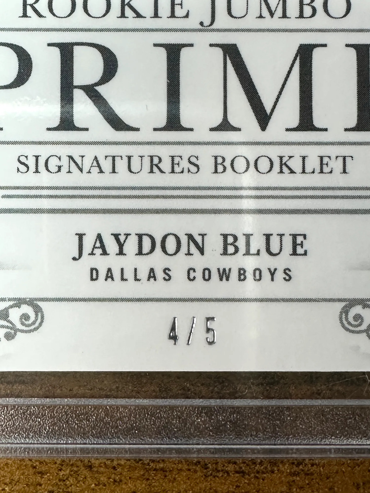 2025 National Treasures Jaydon Blue #RJPS-JBE (RC) Booklet Laundry Tag /5 Auto