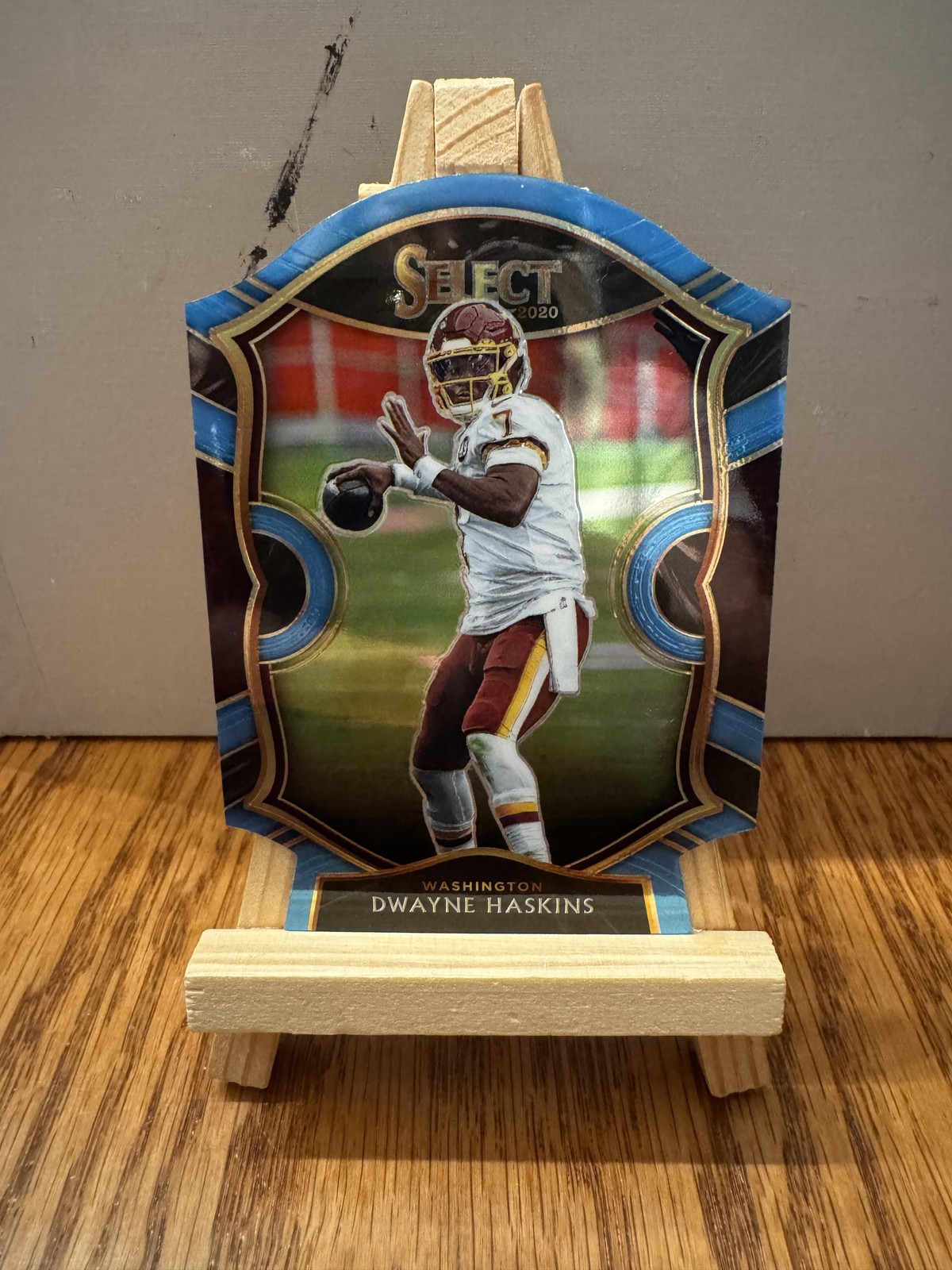 2020 Panini Select #21 Dwayne Haskins Light Blue Prizm Die Cut