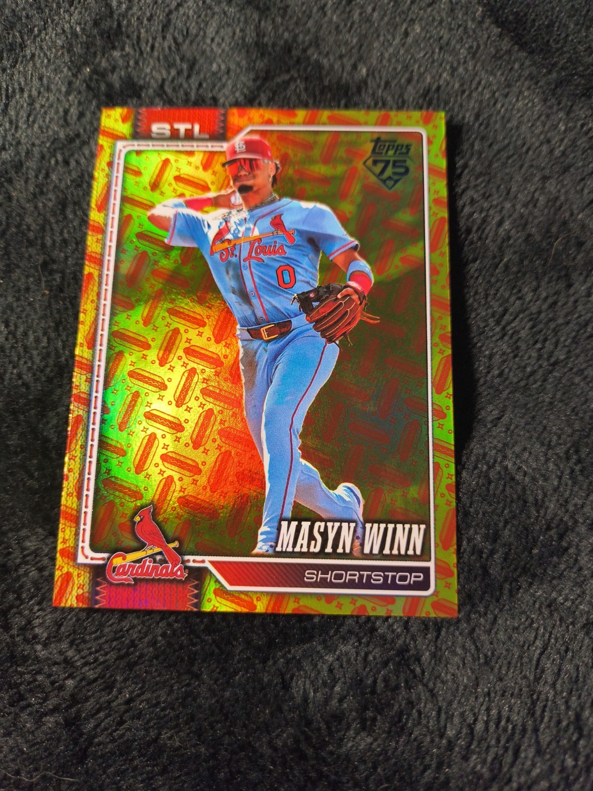 2026 Topps Series 2 Orange “HOT DOG” /99 Holo Foil Parallel #526 Masyn Winn STL!