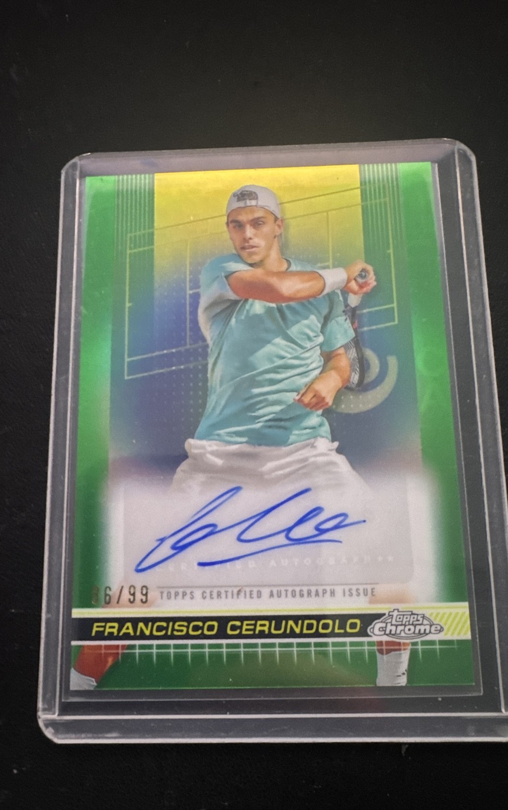 2024 Topps Chrome – Autographs I Francisco Cerundolo #TCA-FCO Green Grass Court