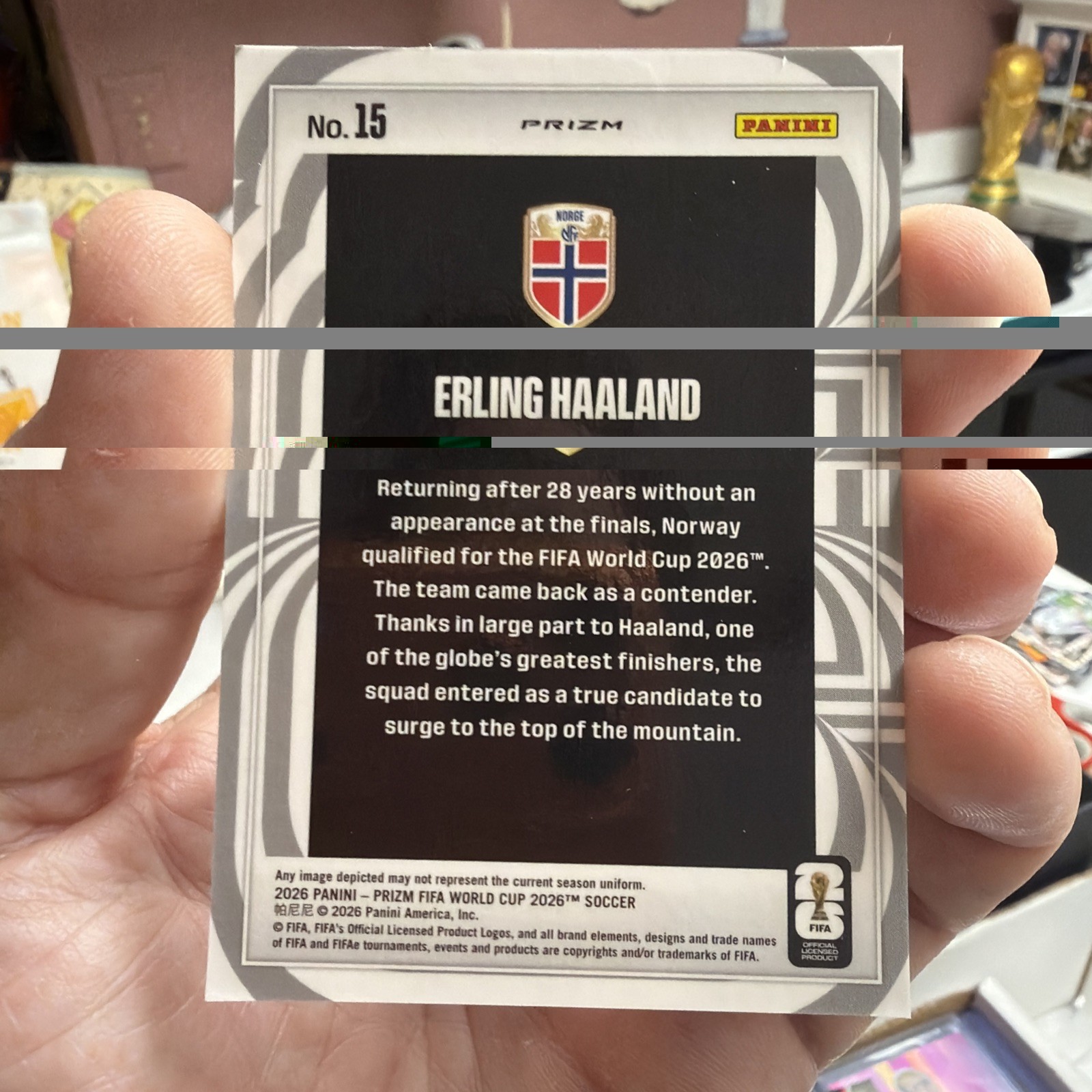 Panini Prizm FIFA World Cup 2026 Screamers #15 Erling Haaland Norway