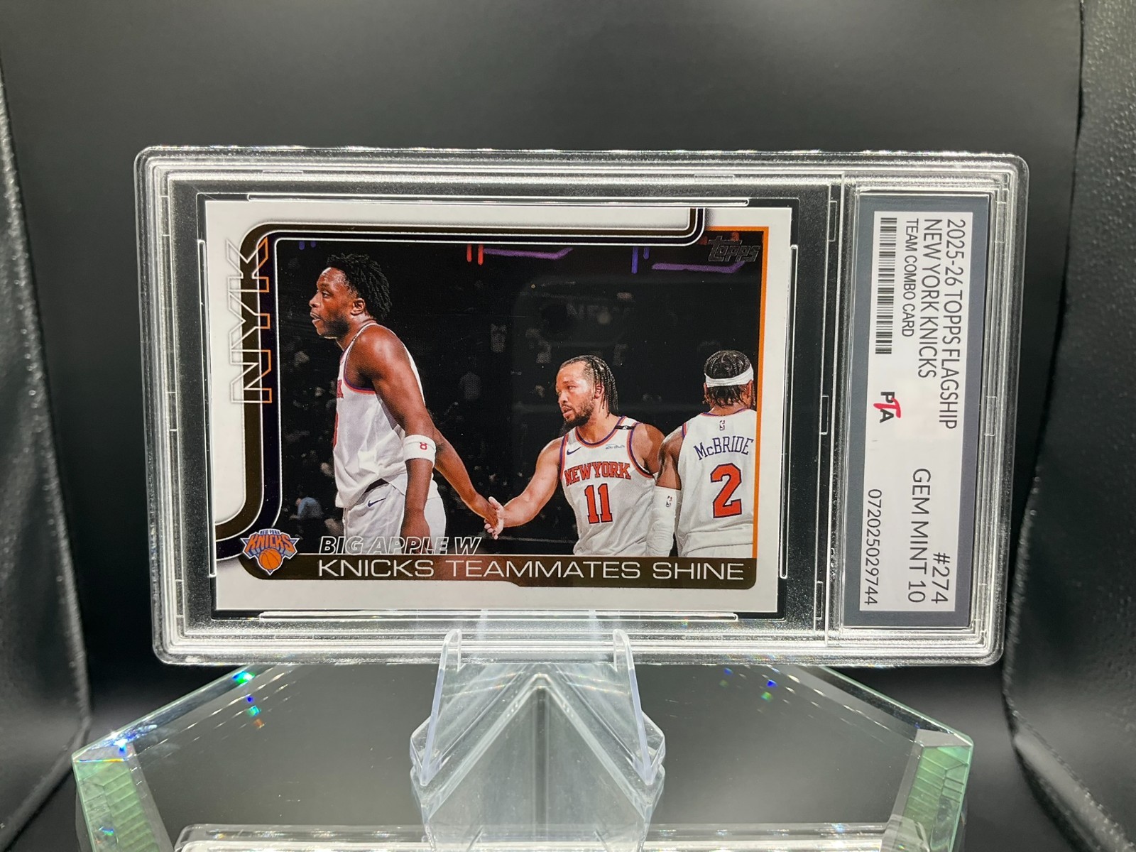 2025-26 Topps Flagship NBA FINALS New York Knicks TEAM CARD ~GEM MINT PTA 10🔥