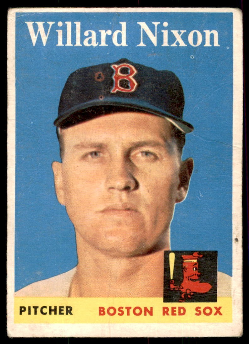 1958 Topps #395 WILLARD NIXON Boston Red Sox VG (Light Wrinkles)
