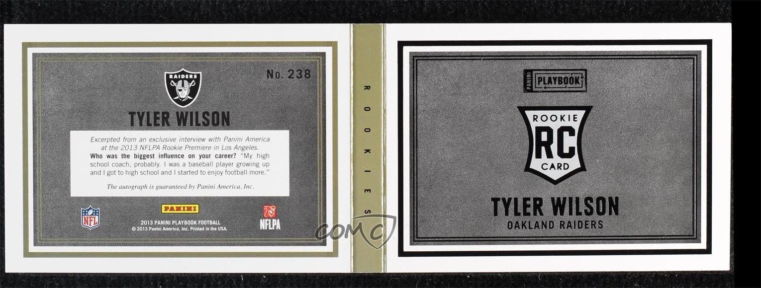 2013 Playbook Rookie Booklets Plays Signatures 11/25 Tyler Wilson Auto RC 1i3