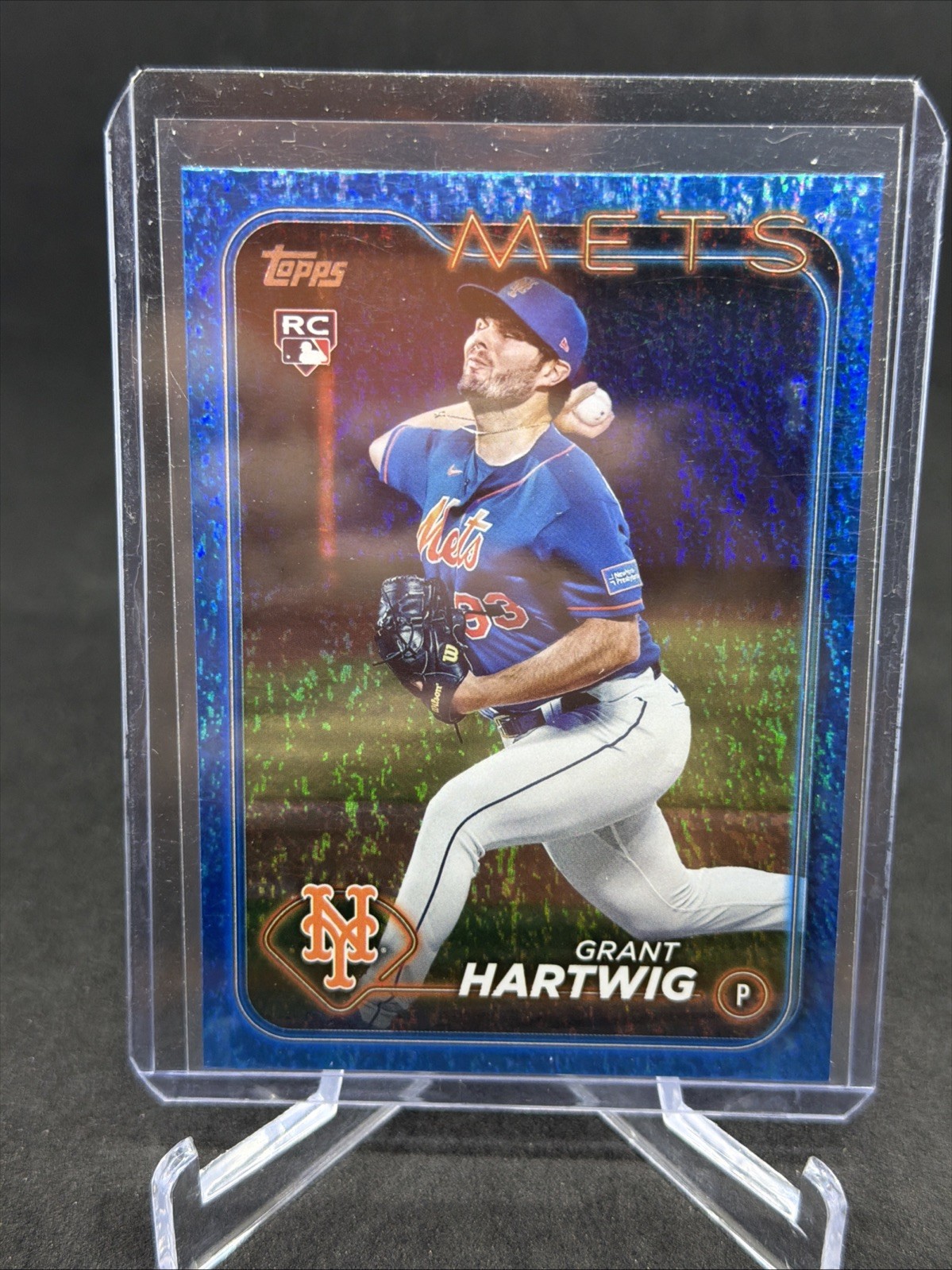 2024 Topps Series 1 – Grant Hartwig #130 Blue Holofoil /999 (RC)