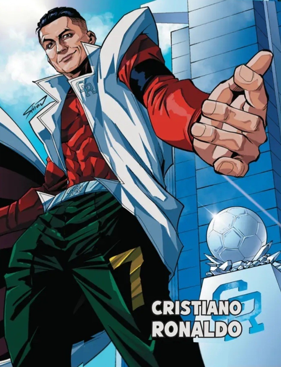 PRE-SELL CRISTIANO RONALDO 2026 Leaf Metal Chrome ANIME NATION SILVER PORTUGAL