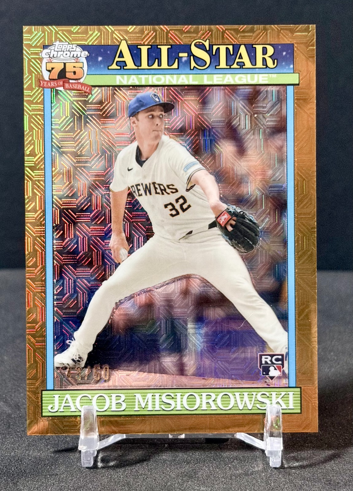 2026 Topps Chrome Jacob Misiorowski (91ASC-49) Gold Mojo Refractor RC /50