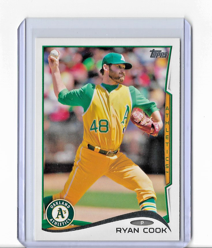 2014 TOPPS RYAN COOK BASE CARD – CARD #243 – OAKLAND ATHLETICS – FREE SHIPPING