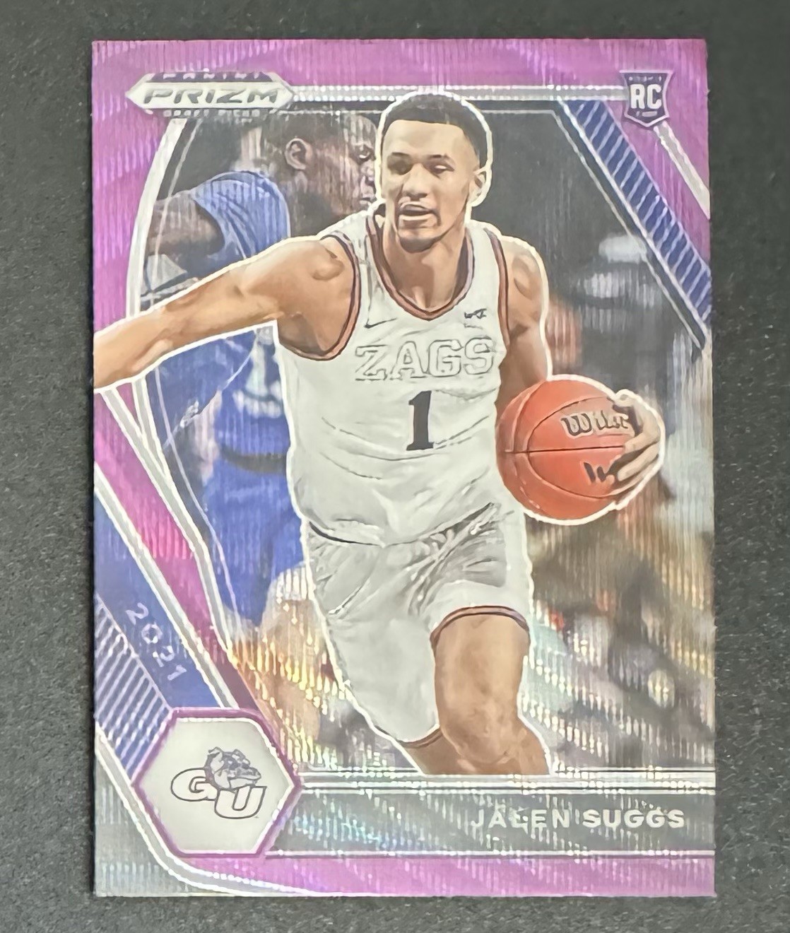 Jalen Suggs 2021-22 Panini Prizm Draft Picks ROOKIE Purple Wave #3 – Gonzaga