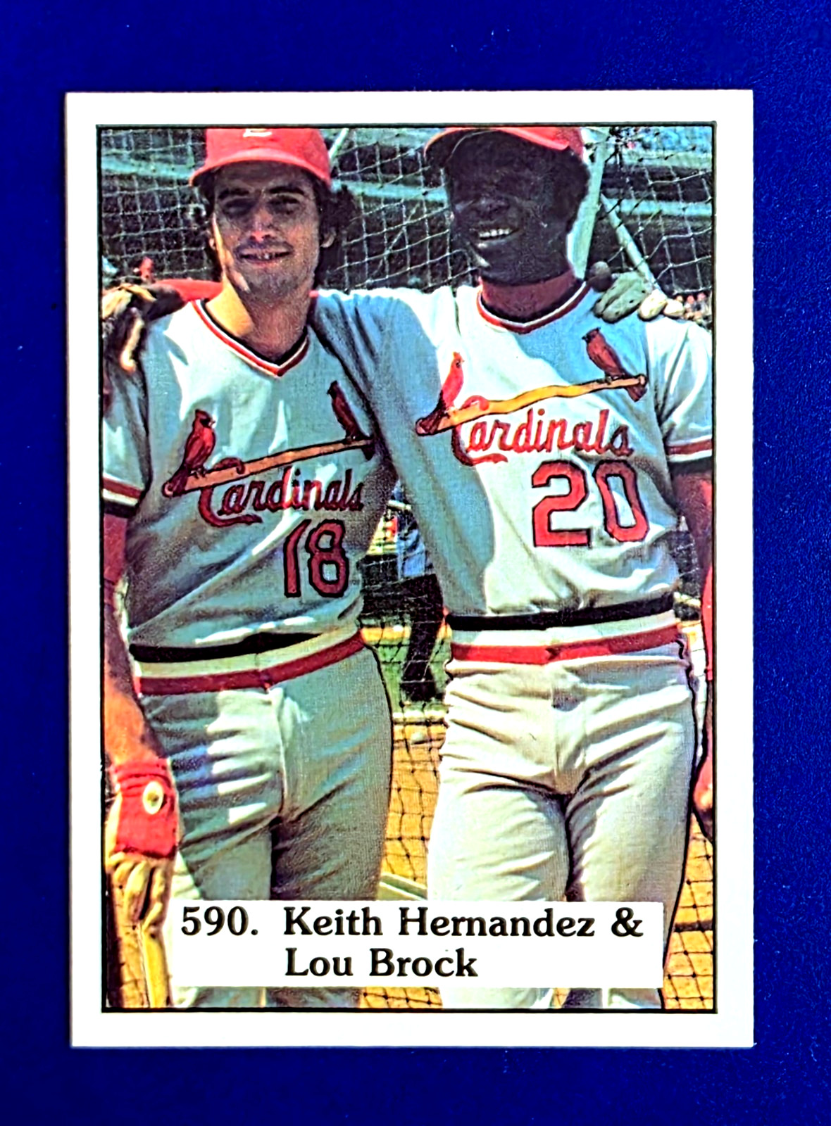 Keith Hernandez Rookie 1975 1975 SSPC #590 RC w Lou Brock HOF NM MINT + *GWCARDS