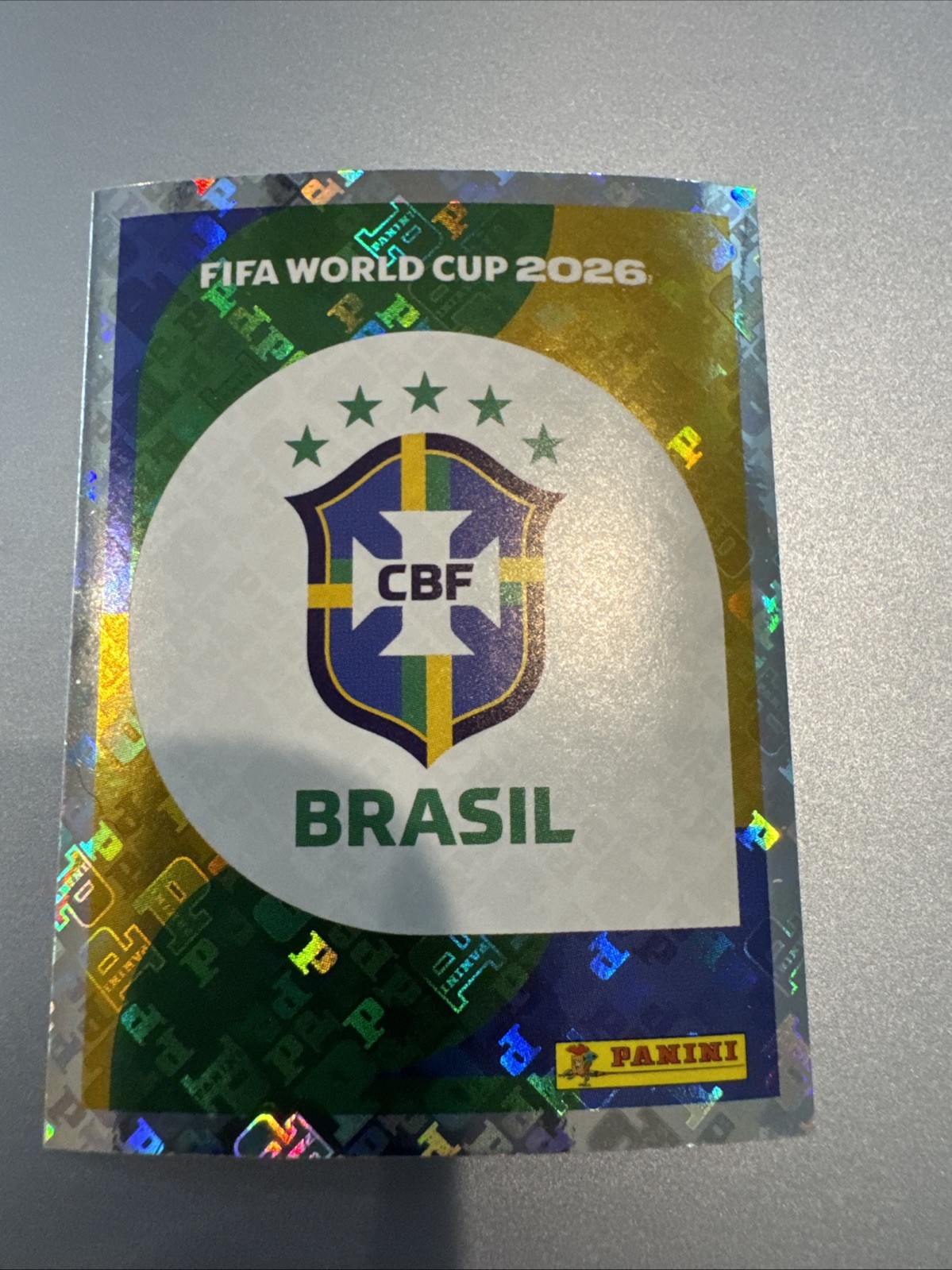 2026 FIFA World Cup Panini Sticker Brasil Team Logo Foil BRA 1